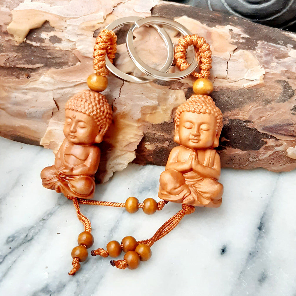 Buddha Schlüsselanhänger | LOVE | für Zwei | Partner-Schlüsselanhänger SET