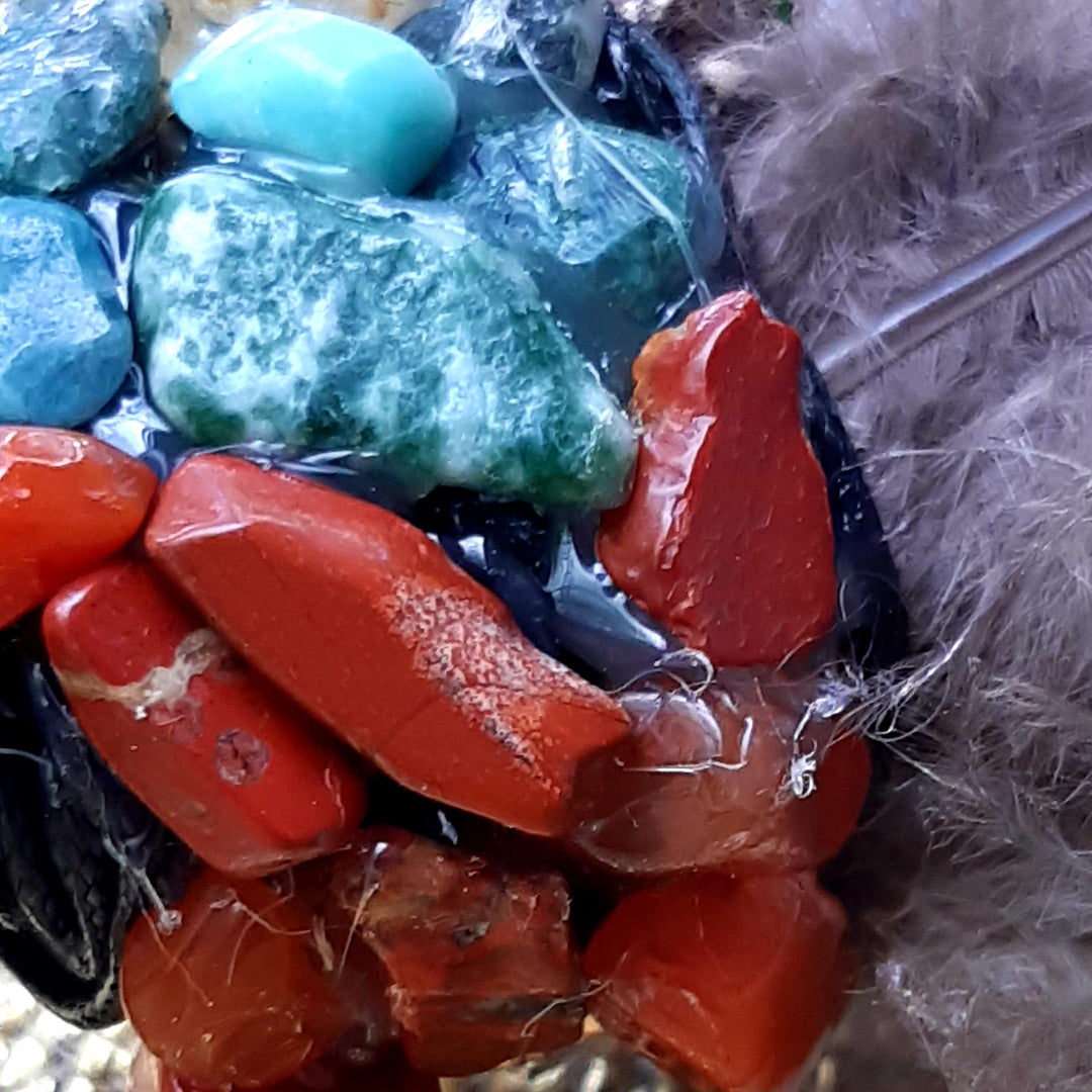 Schamanischer Räucherfächer "LIBELLE" - handmade with love ...