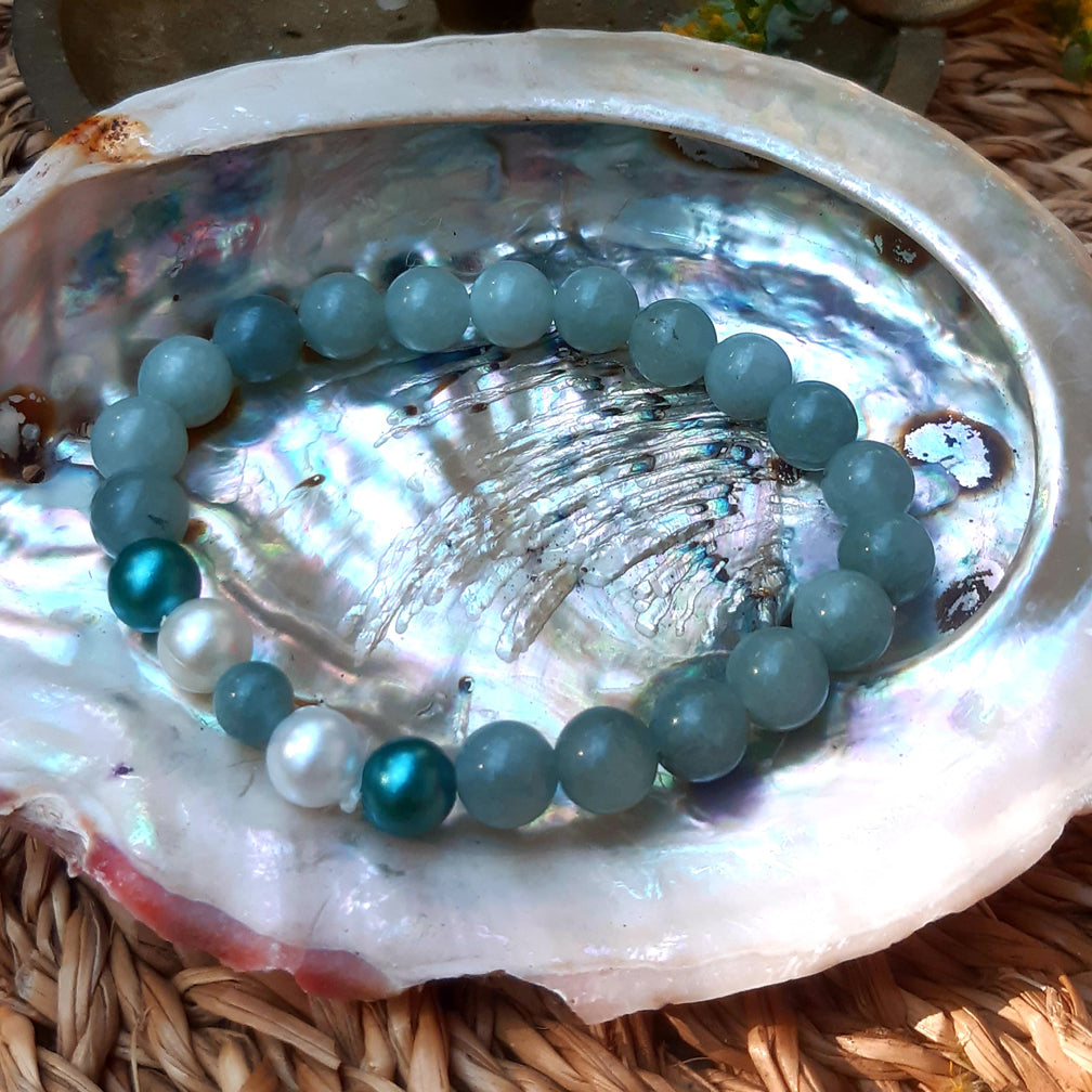 Armband Hellgrüne Jade