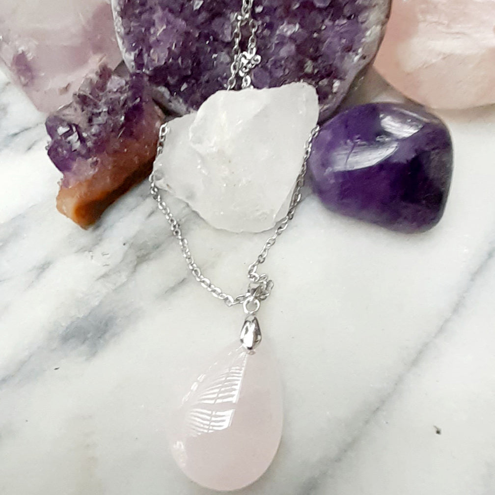 Kette Rosenquarz | Indien