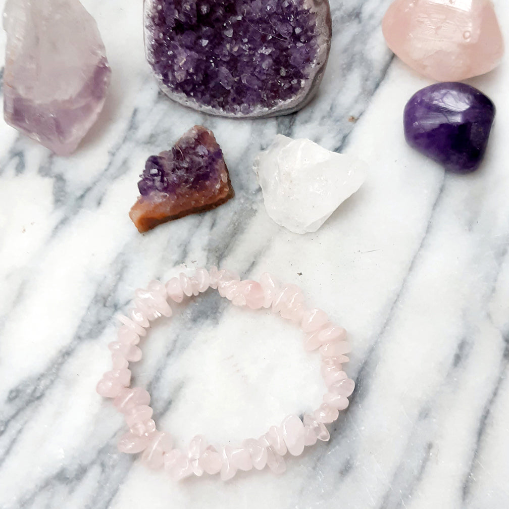 Splitterarmband *Rosenquarz* | Indien